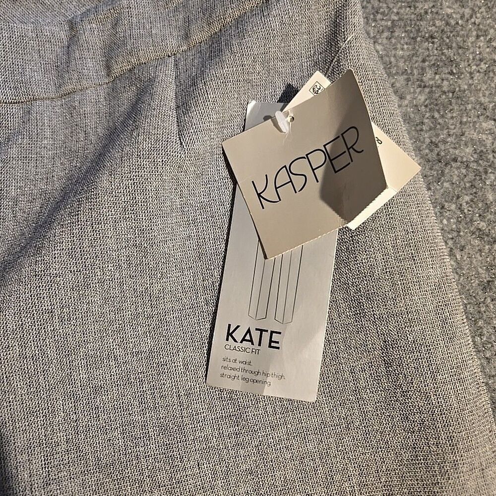 Kasper Dress Pants Womens Size 4 Gray Kate Classic Straight NEW NWT Polyester - Picture 4 of 13